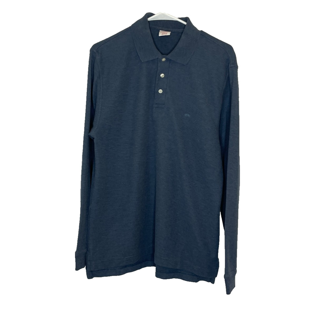 Men's Medium Brooks Brothers Performance Polo Gray Cotton Original Fit Shirt